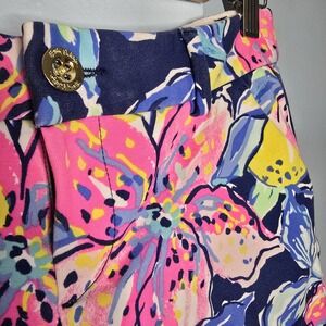 LILLY PULITZER Callahan Short Floral Stretch Beach Twill Women's Size 0